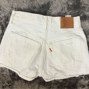 Women’s Levi’s 501 White Denim Shorts